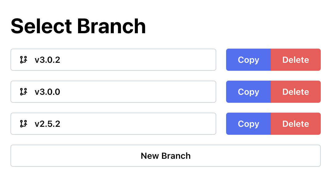 Restly branches screenshot